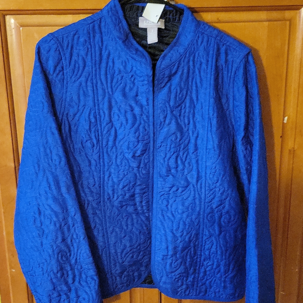Cynthia Rowley Blue Textured Jacket